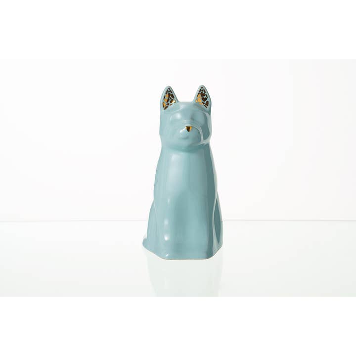 Pulvis Art Urns – wholesale Husdjursurna/minneslåda – "Barkley" Djururna för Hund - Babyblå | Keramik