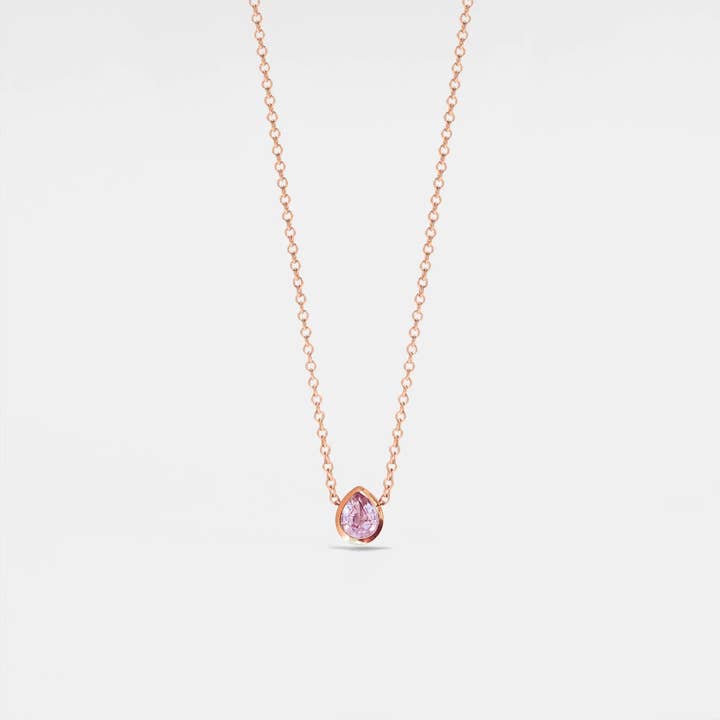 Perimade & Co. LLC - Wholesale Pendant/Charm Necklace - Teardrop Birthstone Pendant Necklace in 925 Sterling Silver2