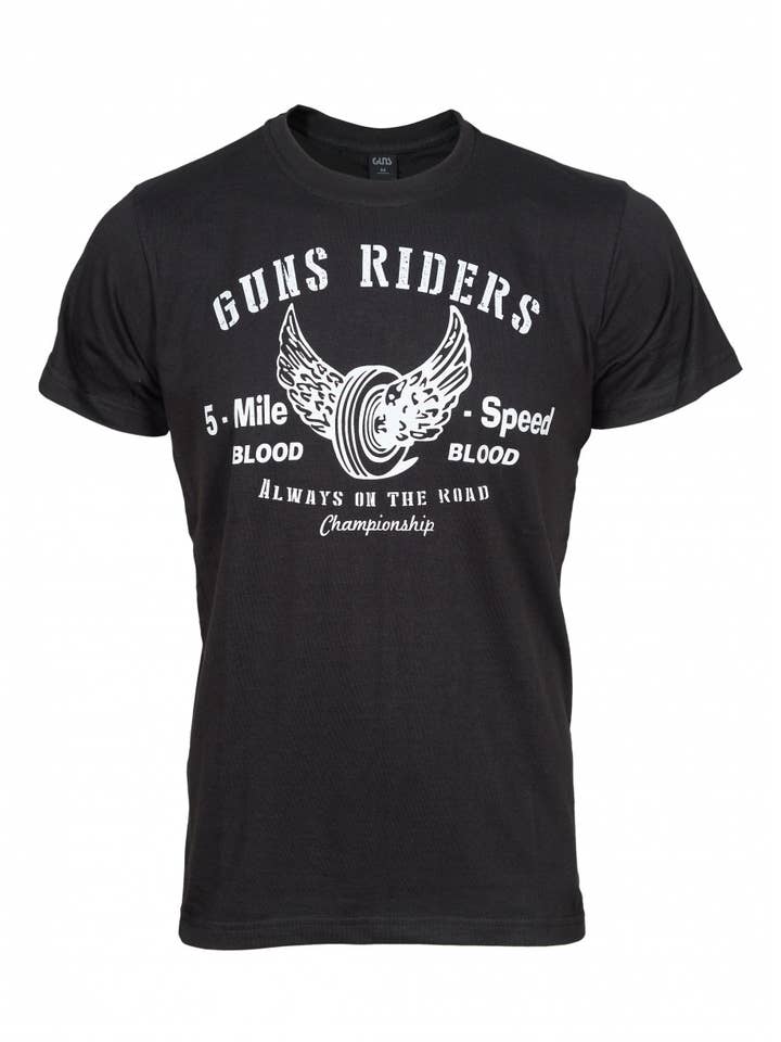 T-Shirt en coton MILE Black pour la vente par Guns