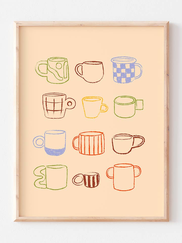 Poster - The Cups (30x40 cm) for wholesale by Ma Petite Vie