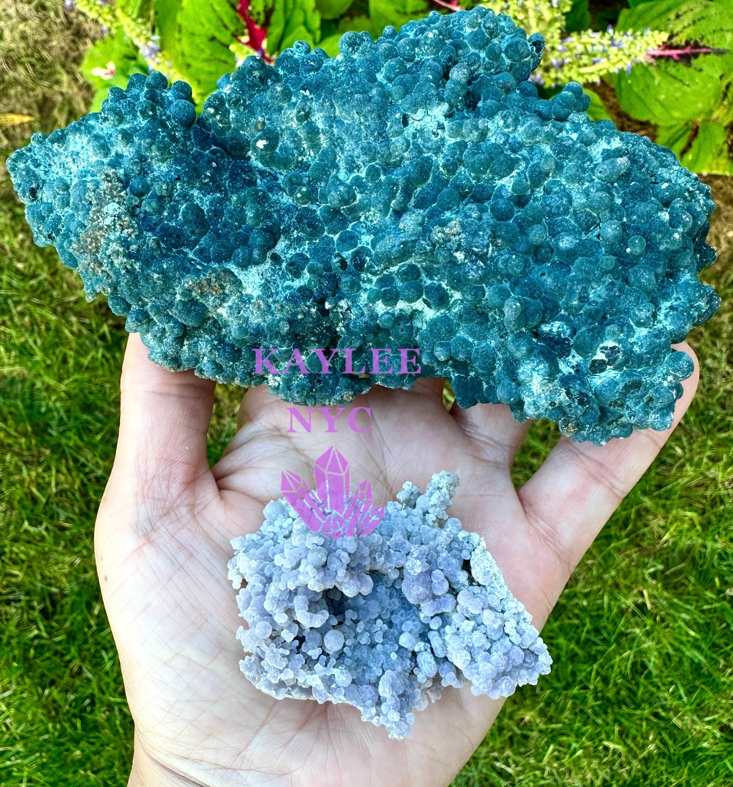 KayleeNYC - Wholesale Spiritual Stone/Crystal - 5-6 pcs Natural Grape Agate Raw Crystal10