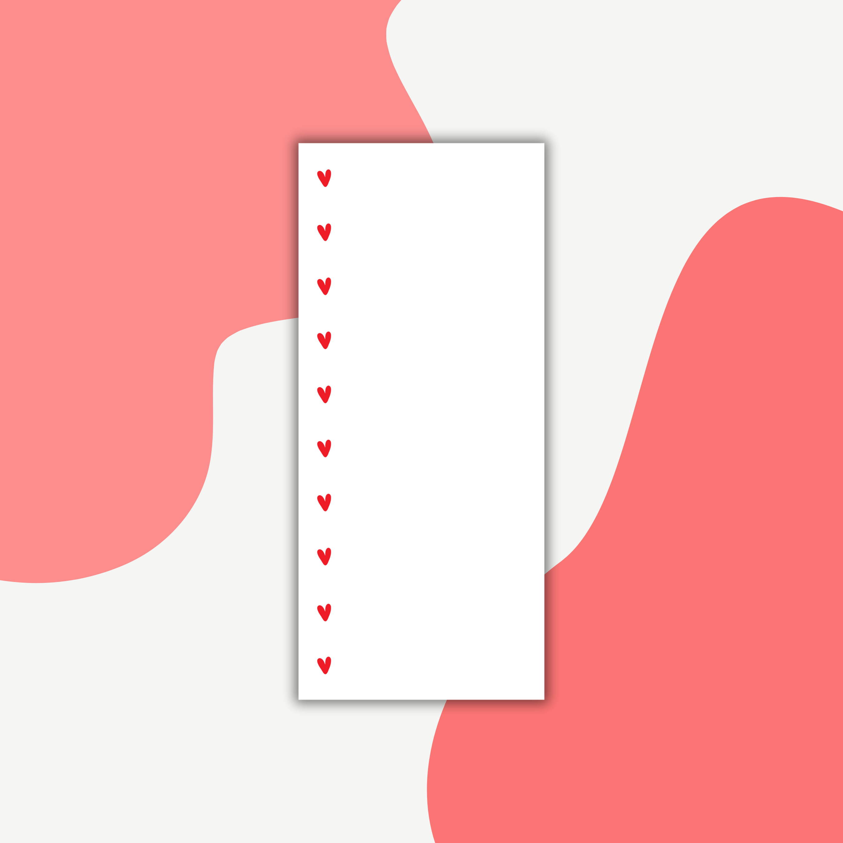 Enchanted Farie Designs - Wholesale Notepad - Minimal Hearts Notepad2