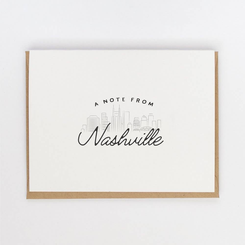 Jerry and Julep, LLC - Wholesale Everyday Greeting Card - A Note From Nashville Greeting CardÂ