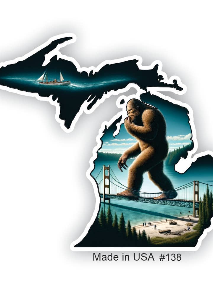 Adesivo Michigan Bigfoot Bridge per la vendita all'ingrosso da parte di Big monkey