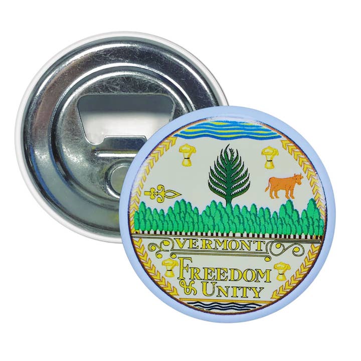 Bottle Opener - Magnet - State Seal Vermont - USA for wholesale by Worldwide Souvenirs