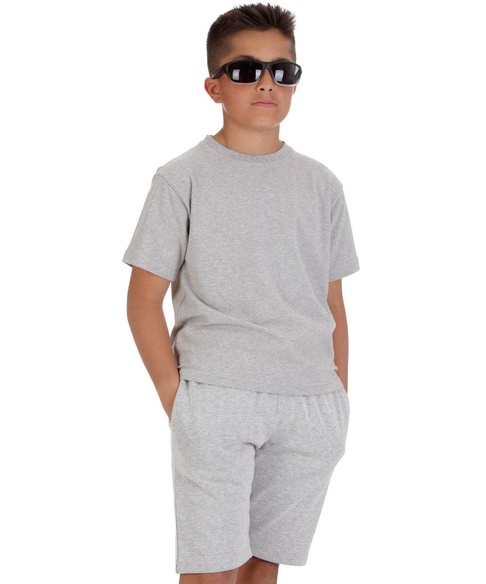 Oxford Grå Kids Oxford Grå T-shirt og shorts sæt for engroshandel på Faire0