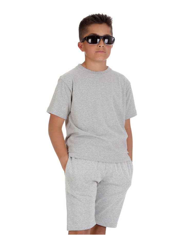 Oxford Grå Kids Oxford Grå T-shirt og shorts sæt for engroshandel på Faire