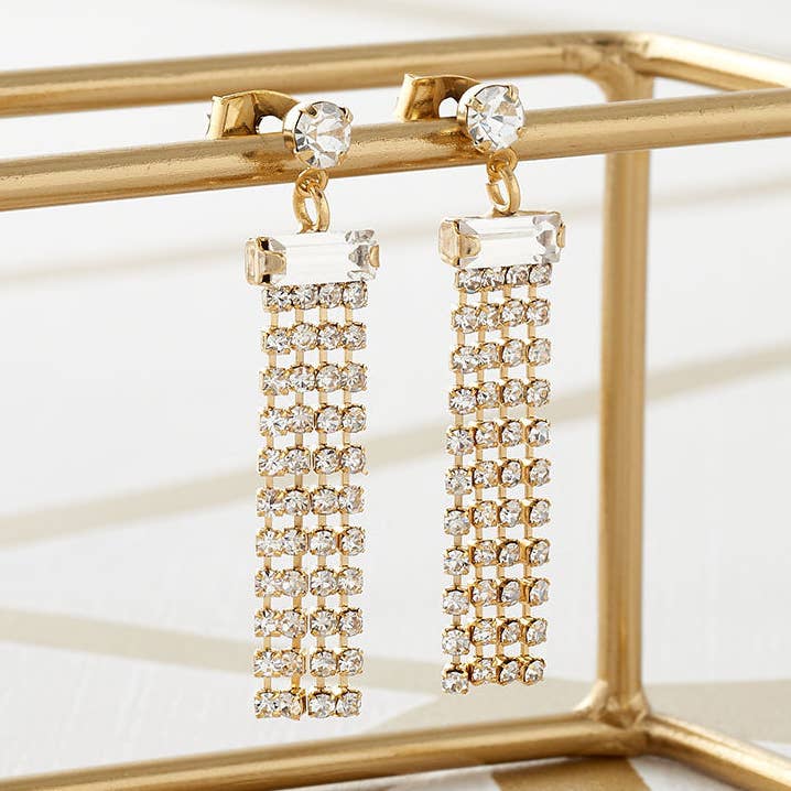 Brinco de gota de diamante por atacado de Lovett & Co