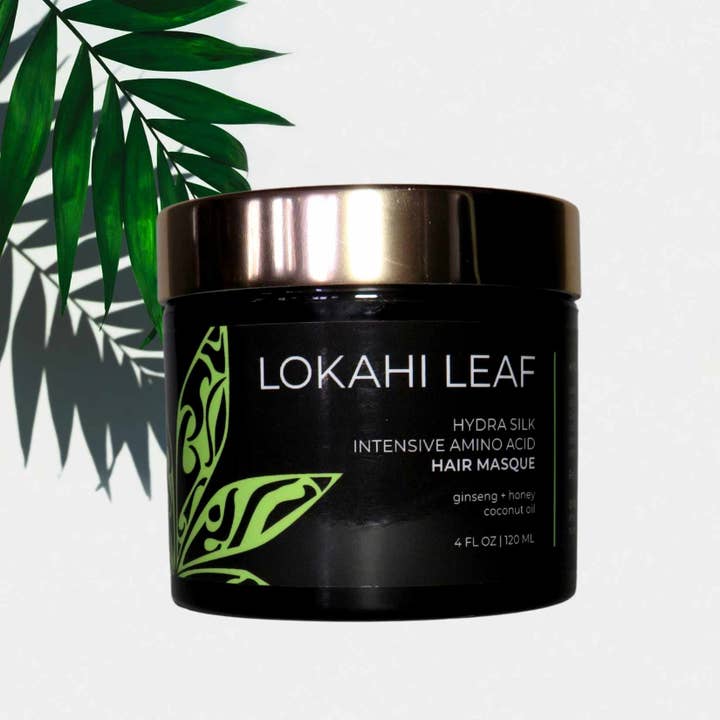 Masque capillaire intensif aux acides aminés HydraSilk au chanvre pour la vente par LOKAHI LEAF