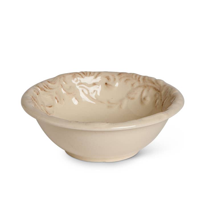 Acanthus Stoneware Dessert Bowls for wholesale by Park Hill Collection