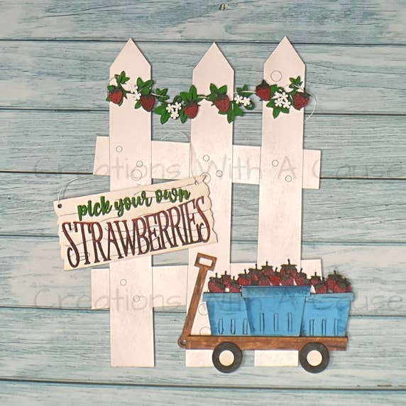 Strawberry Wagon Interchangeable Set - Fence Stand for wholesale by Creations With A Cause