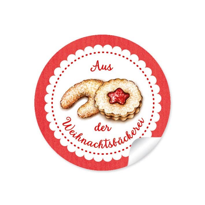 fioniony® - Wholesale Sticker - From the Christmas bakery, 24 elegant labels with love