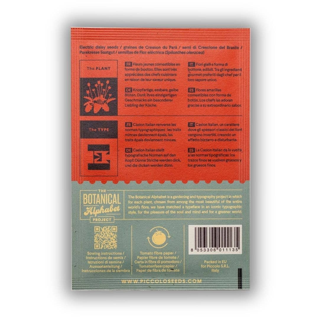 Piccolo Seeds - Wholesale Plant Seeds - E - Electric daisy1