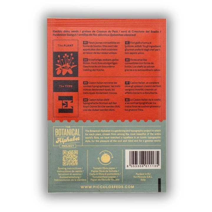 Piccolo Seeds - Wholesale Plant Seeds - E - Electric daisy1