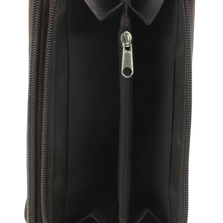 Leather Impressions Inc - Wholesale Wallet - Women's - Double Zipper Women's Clutch 1558517