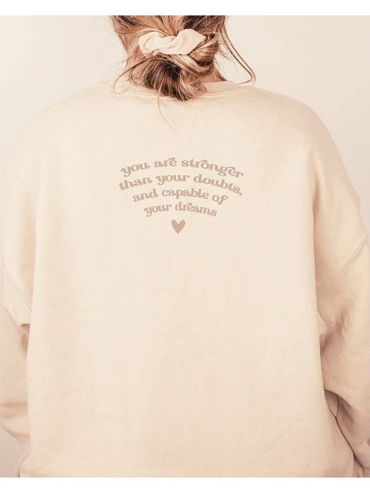 Rad Vibes Only - Wholesale Graphic Sweatshirt - Women's - You Are Capable Crewneck Mental Health Positivity Sweatshirt1