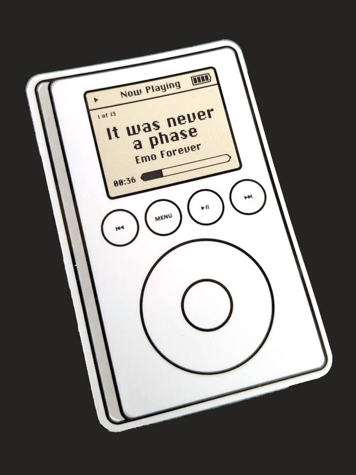 Autocollant vinyle lecteur de musique du début des années 2000 ce n'était jamais une phase pour la vente par All That Raaz