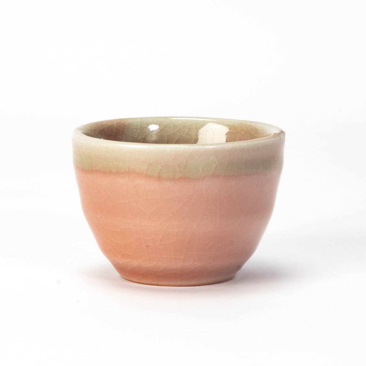 Urban Tokyo - Wholesale Coffee/Tea Cup - Minoware Reactive Glazed 1.75oz Sake Cup Peach Pink JP (30/240)1