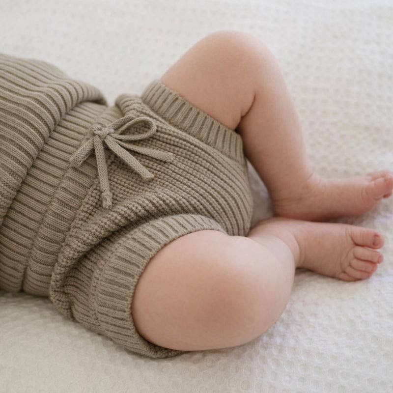 OLIVE & CRADLE - Wholesale Underwear/Diaper Cover - Baby - Chunky Knit Ribbed Bloomer1