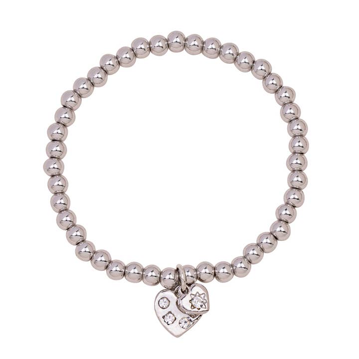 Bracelet élastique Emily Crystal Heart pour la vente par D&X Ltd
