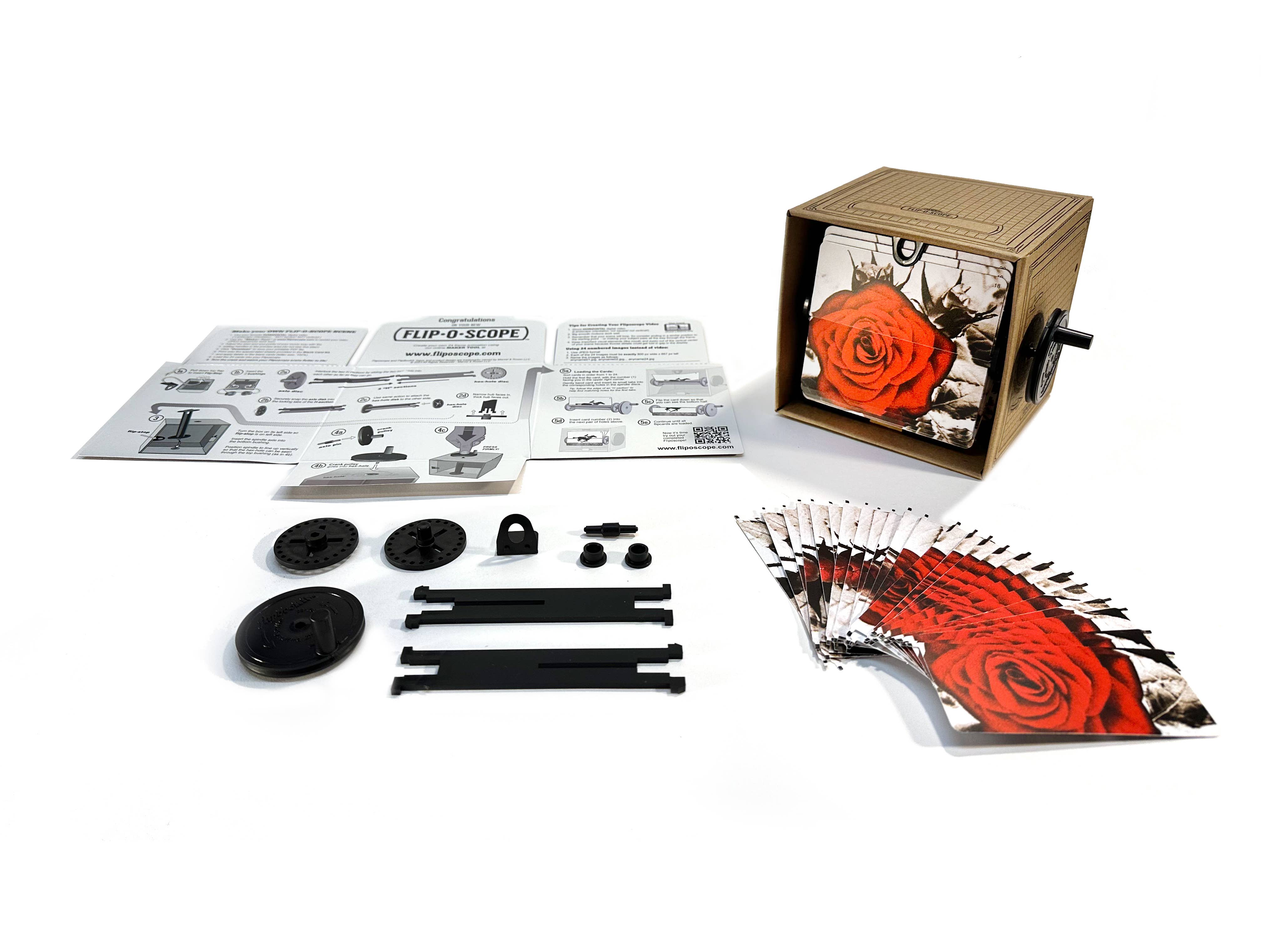 Fliposcope - Wholesale DIY Craft Kit - Fliposcope - Blooming Rose DIY FlipBook Machine Keepsake2