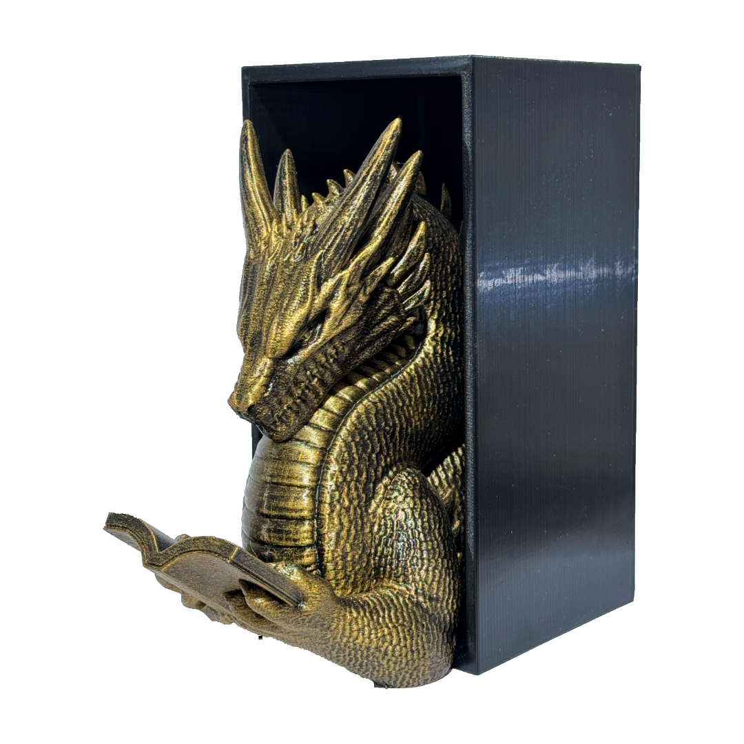 Modern Wood Cases – Porta-livros por atacado – Divisor de livros e nicho de dragão inspirado na fantasia0