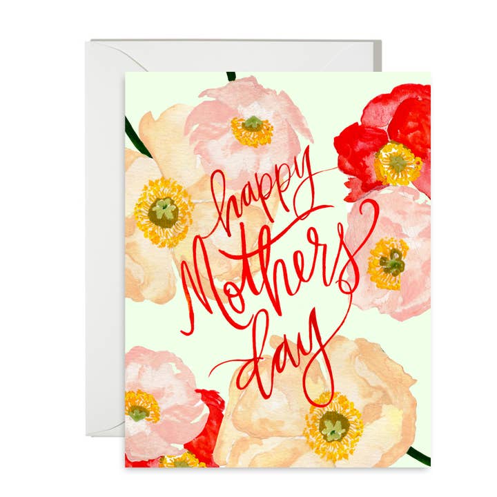 Carte de fête des mères de coquelicots aquarelle pour la vente par Shannon Kirsten Illustration