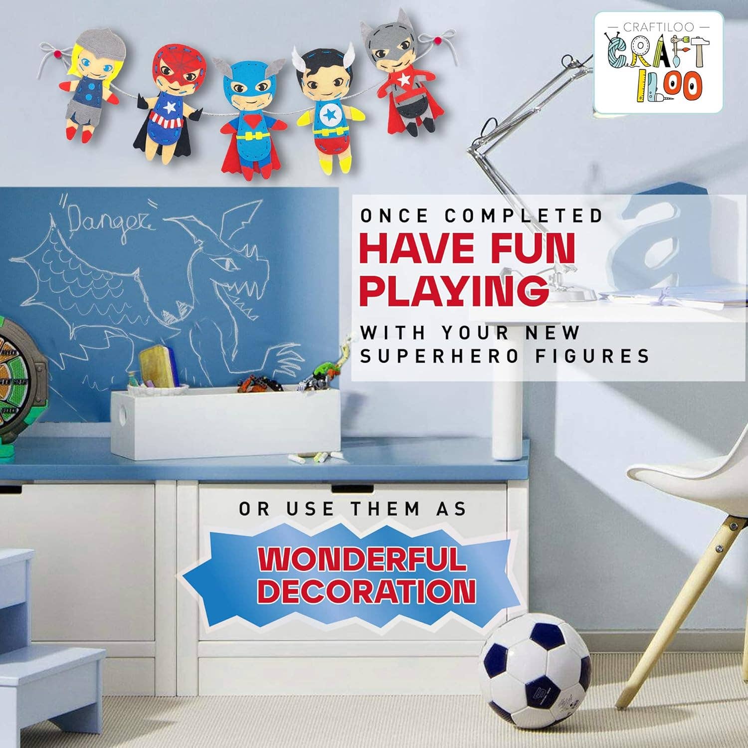 Craftiloo - Wholesale Craft Sewing Kit -  
 	
Superhero Sewing Kit2