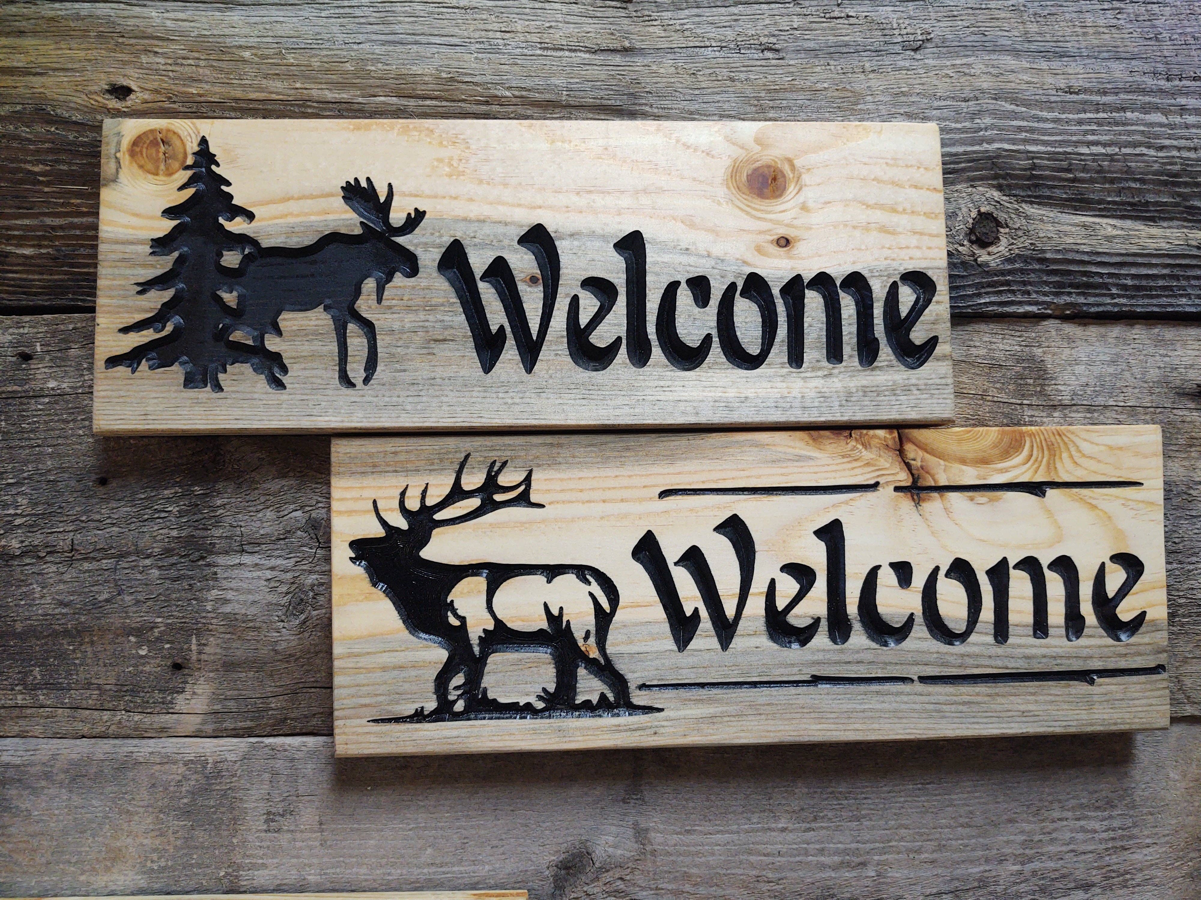 Knotty Pine Woodworks - Wholesale Sign - Welcome-Elk5