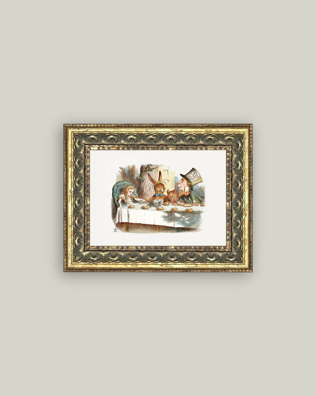 Petal Lane Home - Wholesale Art Print - Tea Party with the Mad Hatter Framed Antique Art0