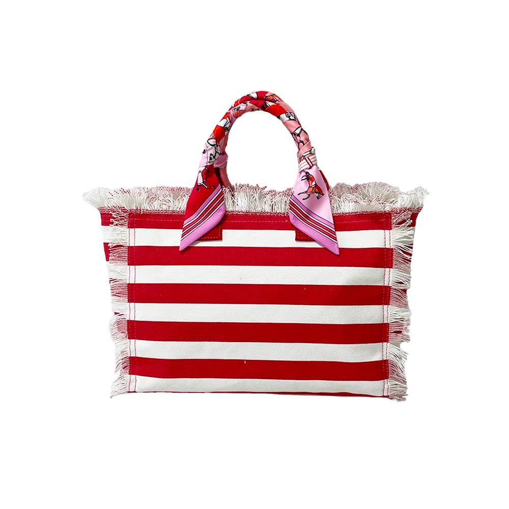 CLR by Claudette - Wholesale Tote Bag - Women's - Cotton Stripe Tote0