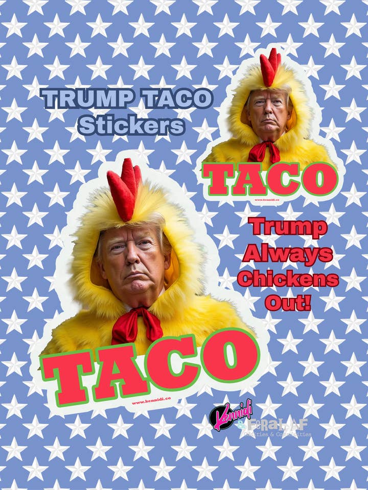 TRUMP TACO- Kylling Klistermærker for engroshandel hos Kennidi Co.