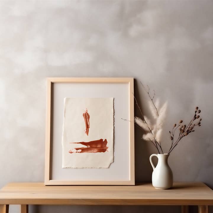 Impressão em bloco de inspiração vintage Arte de parede vertical tom quente por atacado de ArtbyHaise