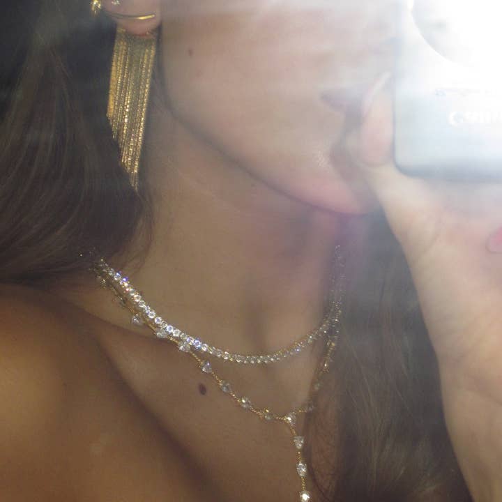 Kasa Karly - Wholesale Pendant/Charm Necklace - THREE POINT IMITATION DIAMOND NECKLACE11