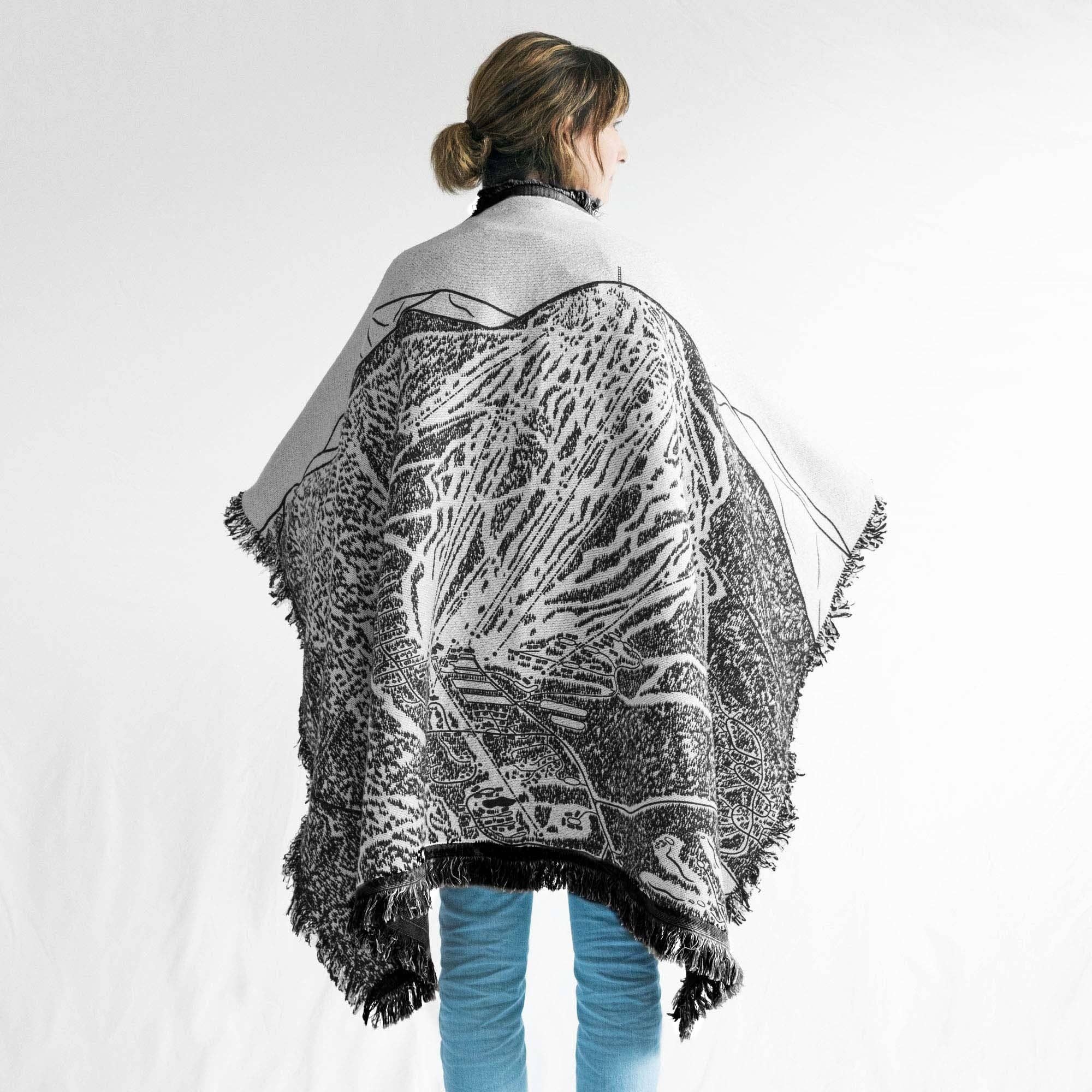 Benoit's Design Co. - Wholesale Throw Blanket - Okemo, Vermont Ski Trail Map Blanket1