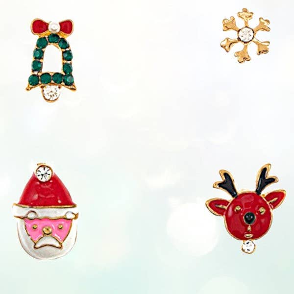 As Shown CHRISTMAS THEME STUD EARRING SET for wholesale on Faire1