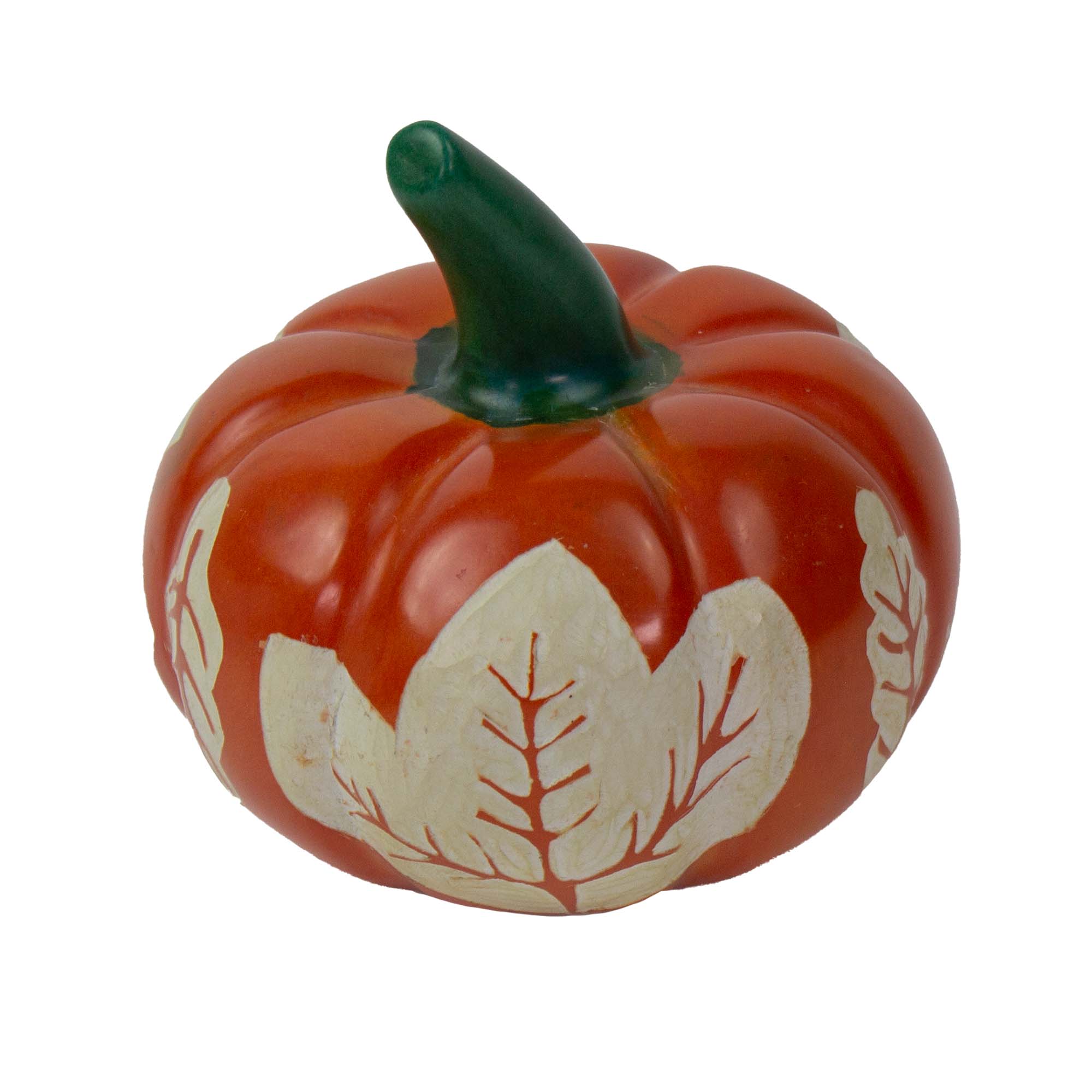 Global Crafts - Wholesale Decorative tabletop object - Soapstone Orange Pumpkin Decor