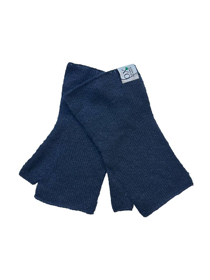 Guantes sin dedos Ox Haven Noir cortos unisex para venta al por mayor de Oxford Meadow Cashmere