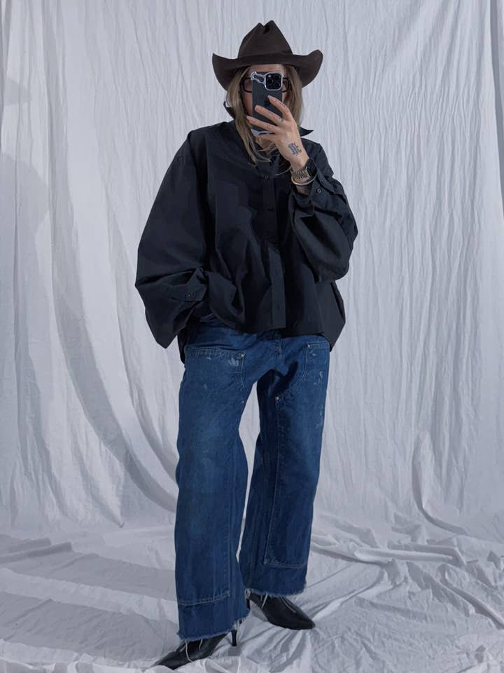 The Perfect Black Button Up Shirt for wholesale by Maya Meyer