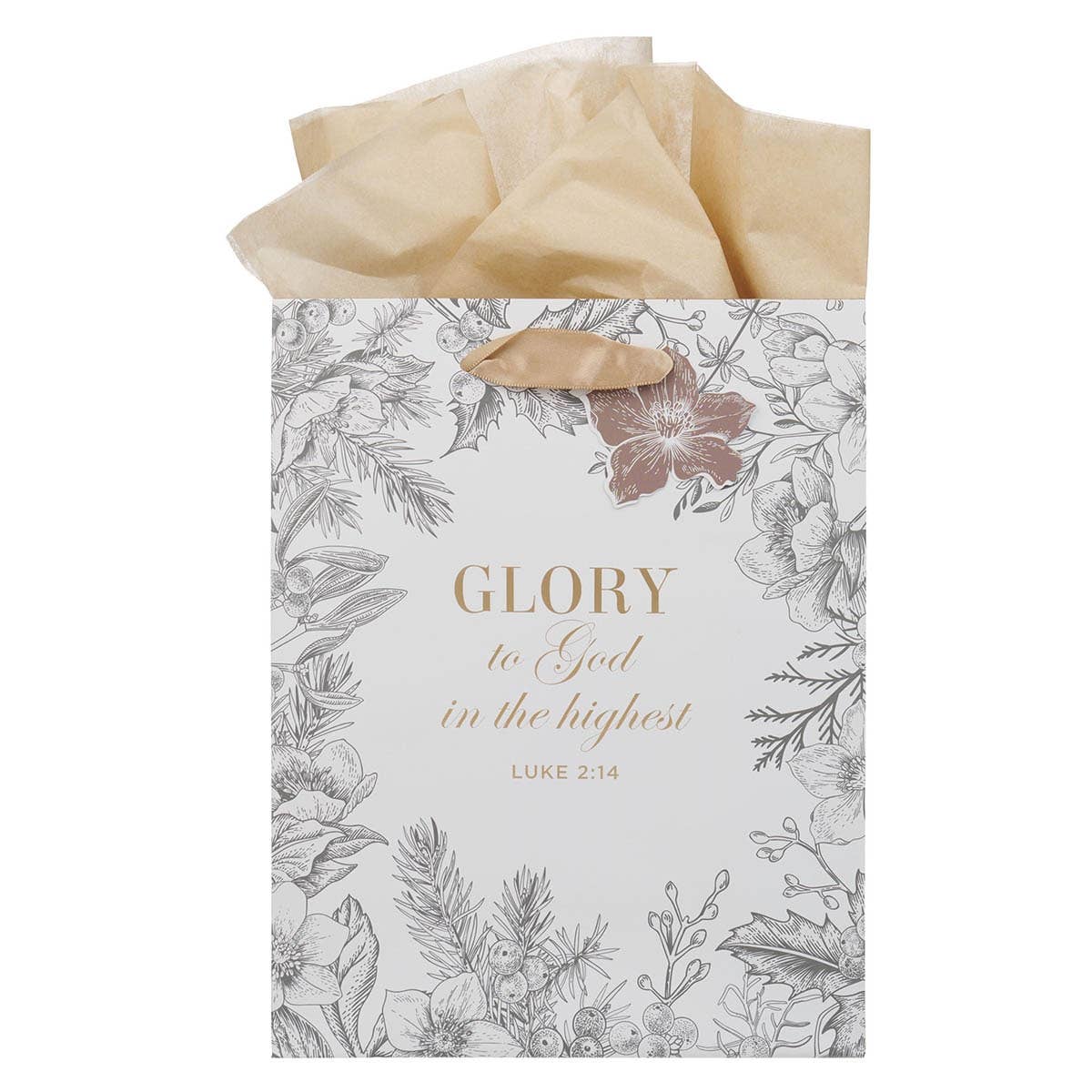 Christian Art Gifts - Wholesale Gift Bag - Gift Bag MD Glory to God Luke 2:140