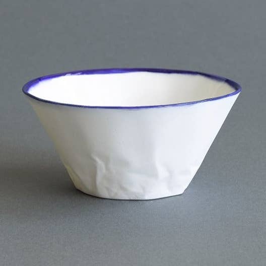Deep Blue Ceramic Dessert/Breakfast Bowl - Paper for wholesale by Hayden Youlley Design