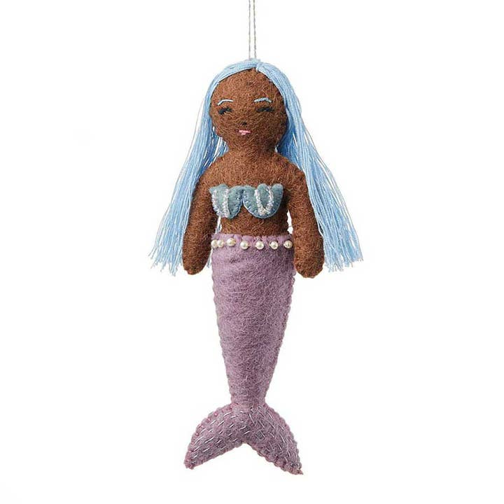 Sea Shimmer Lavender Mermaid Ornament for wholesale by SERRV International