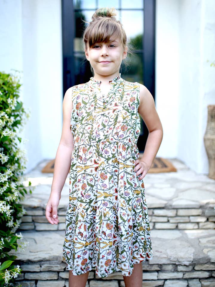 KIDS Sienna Dress - forest for wholesale by Roma Label