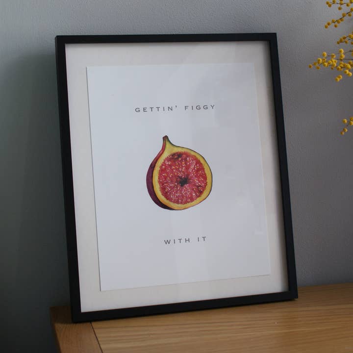”Gettin' Figgy With It” -tryck för wholesale av Alex Hinton Design