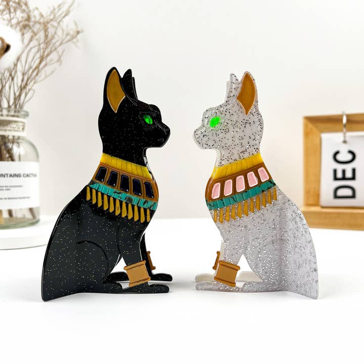Pince à cheveux en acétate Sacred Pharaoh Cat Guardian pour la vente par mildstyles