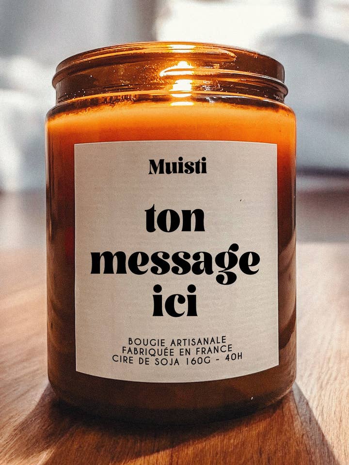 Bougie Parfumée à personnaliser pour la vente par Muisti