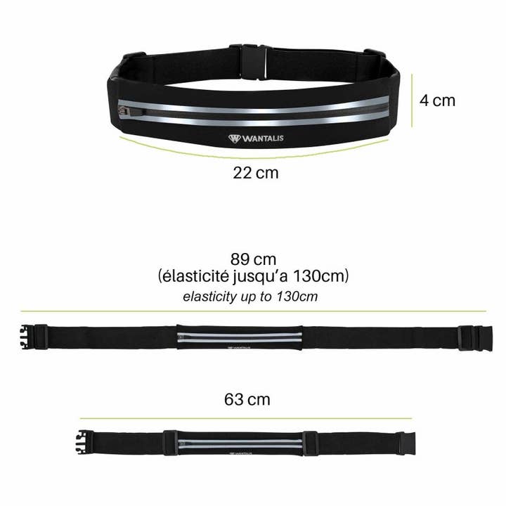 Wantalis Sport - Wholesale Belt Bag - Unisex - Xtens - Black Running Belt3