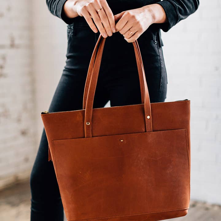LIZ RIDEN - Wholesale Tote Bag - Women's - Classic Tote-Caramel1