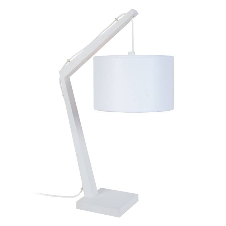 KRAN CYLINDRE - Lámpara de noche arqueada de madera blanca para venta al por mayor de Tosel Shop