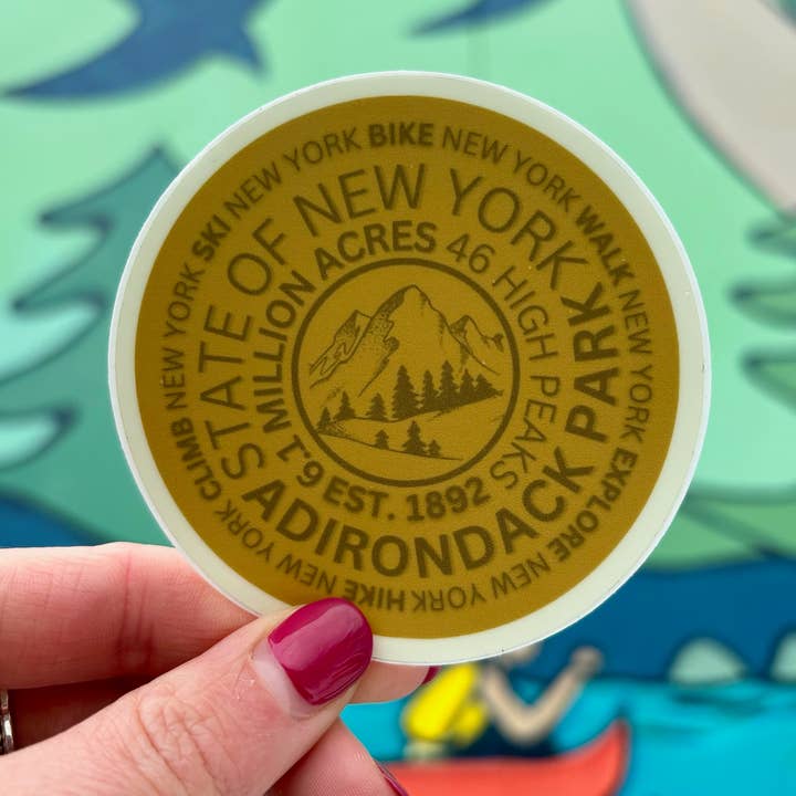 Just Wandering Co. - Wholesale Sticker - ADK Mountain Marker Sticker, Hiking Gift, 46, Water Bottle2